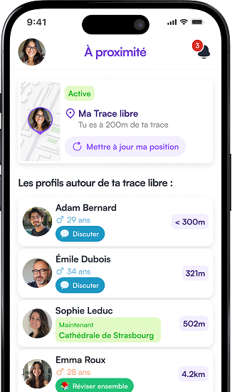 Découvre les personnes autour de toi.