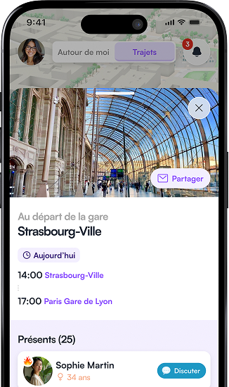 ... ou échange avec les voyageurs de ton train.