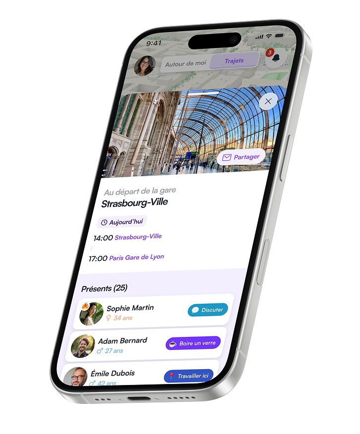 ... ou échange avec les voyageurs de ton train.
